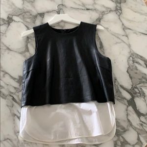 Theory Leather Tank Top